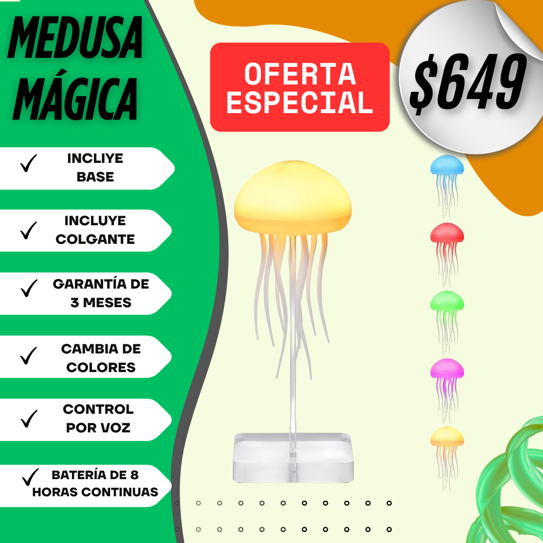 LAMPARA MEDUSA CON LUZ LED