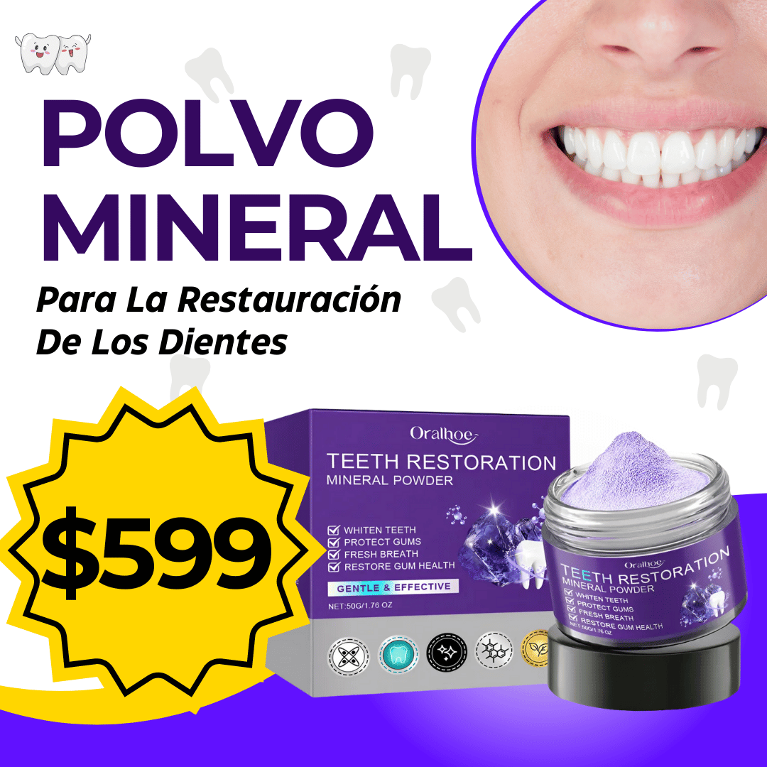 Polvo Mineral Reparador de Dientes