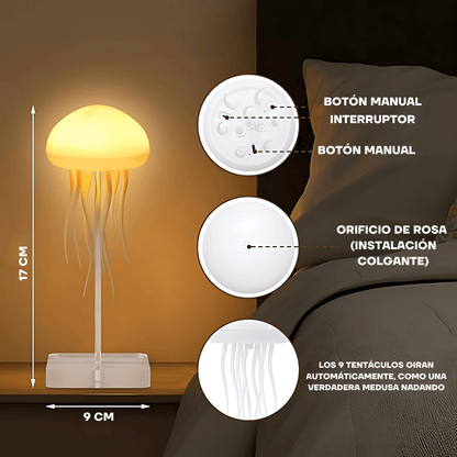 LAMPARA MEDUSA CON LUZ LED