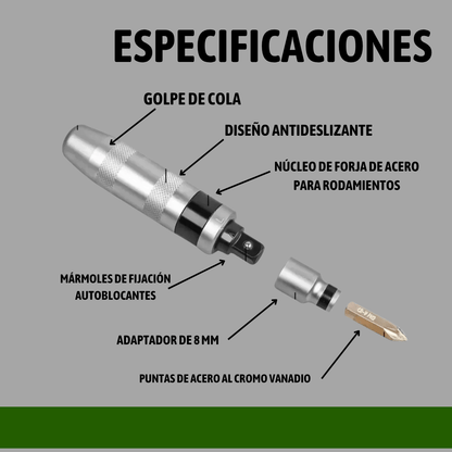 DESTORNILLADOR DE IMPACTO KIT 13 PIEZAS
