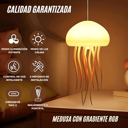 LAMPARA MEDUSA CON LUZ LED